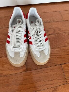 Women Adidas Samba with Red Stripes
